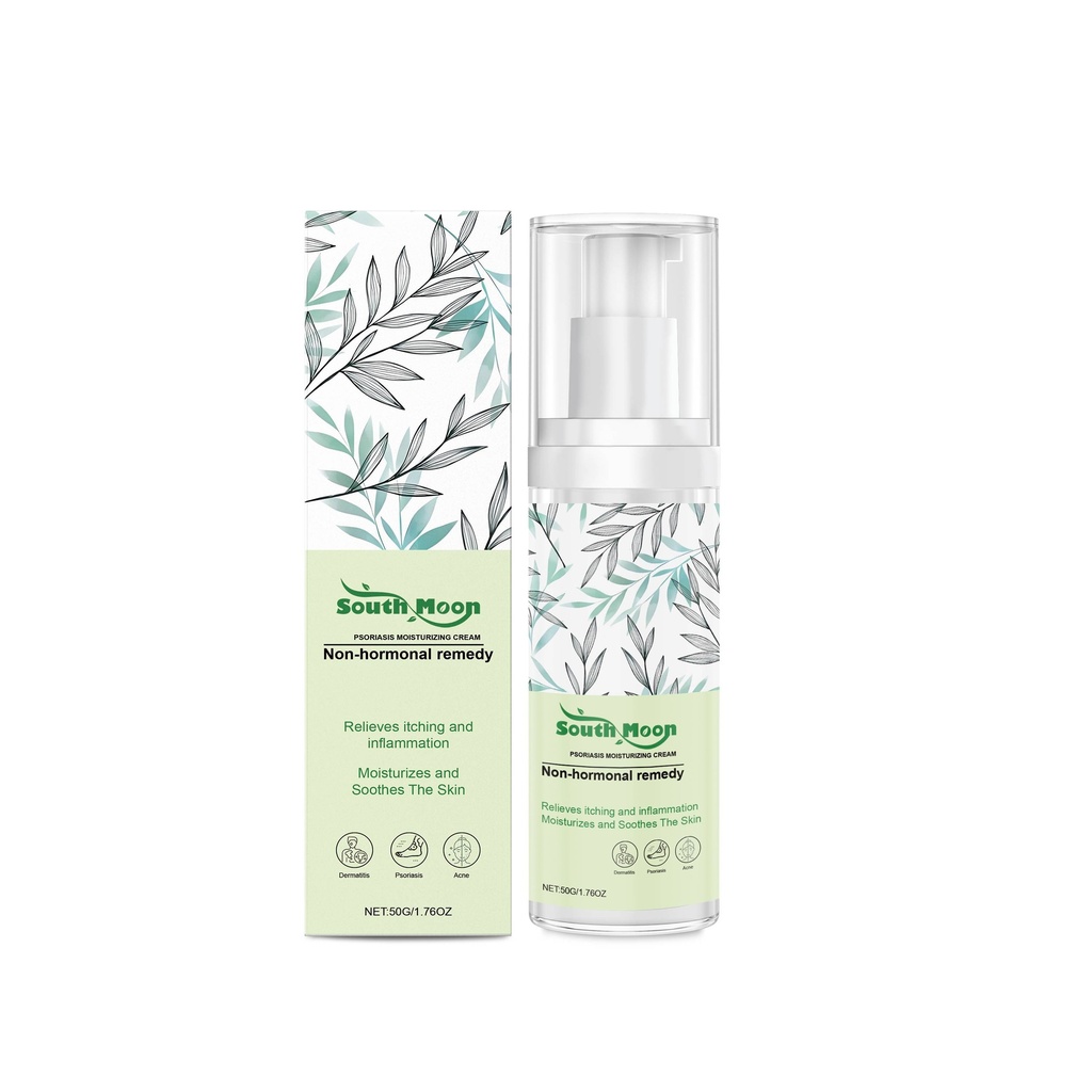 Kem dưỡng ẩm South Moon Skin Care, làm dịu da và cấp ẩm cho làn da khô. Thoa và massage kem chăm sóc cơ thể