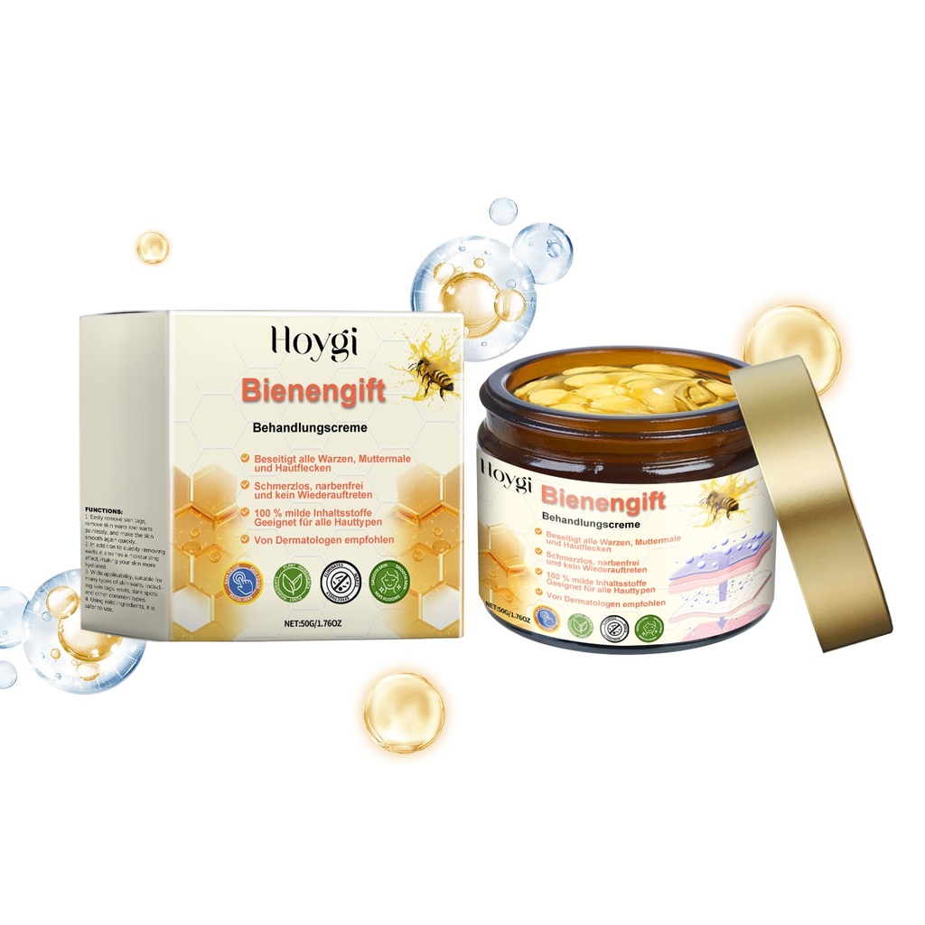 Kem essence viên độc tố ong Hoygi Cream sạch da, kem dưỡng ẩm và làm mềm mịn da