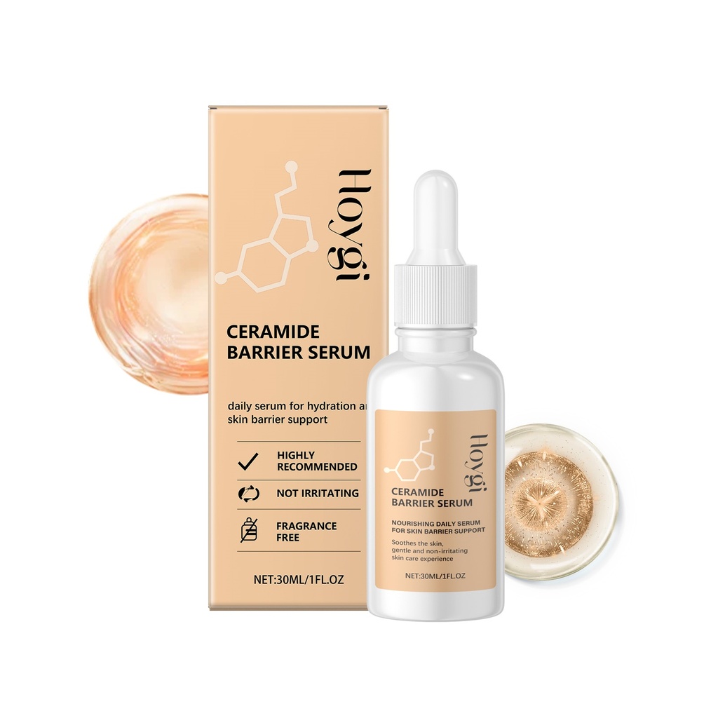 Sérum Ceramide Hoygi nhẹ nhàng cấp ẩm, cung cấp độ ẩm, làm dịu và làm mềm da mặt.