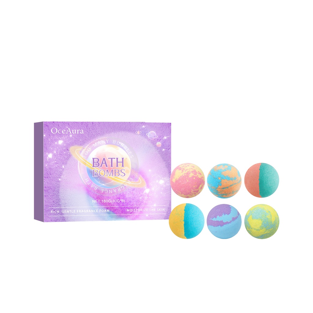 OceAura Bóng Tắm Muối Bọt, Hương Thơm Bọt Tắm Dưỡng Ẩm Thảo Mộc Khử Bẩn Lâu Dài