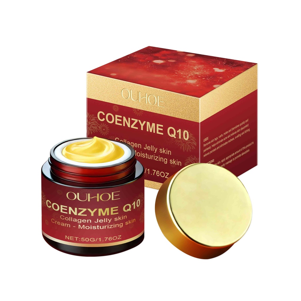 Kem Bôi Sửa Chữa Collagen Coenzyme Q10 OUHOE cho Việc Làm Sạch Da Hằng Ngày, Cấp Nước và Làm Mịn Da