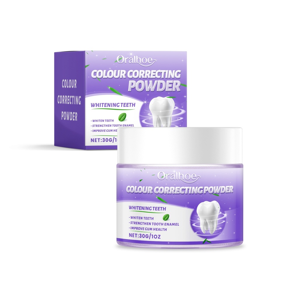 Bột đánh răng Oralhoe, công thức nhẹ nhàng dành cho chăm sóc răng hàng ngày, làm sạch răng, làm mới cao răng và mùi hôi, và bột đánh răng sạch