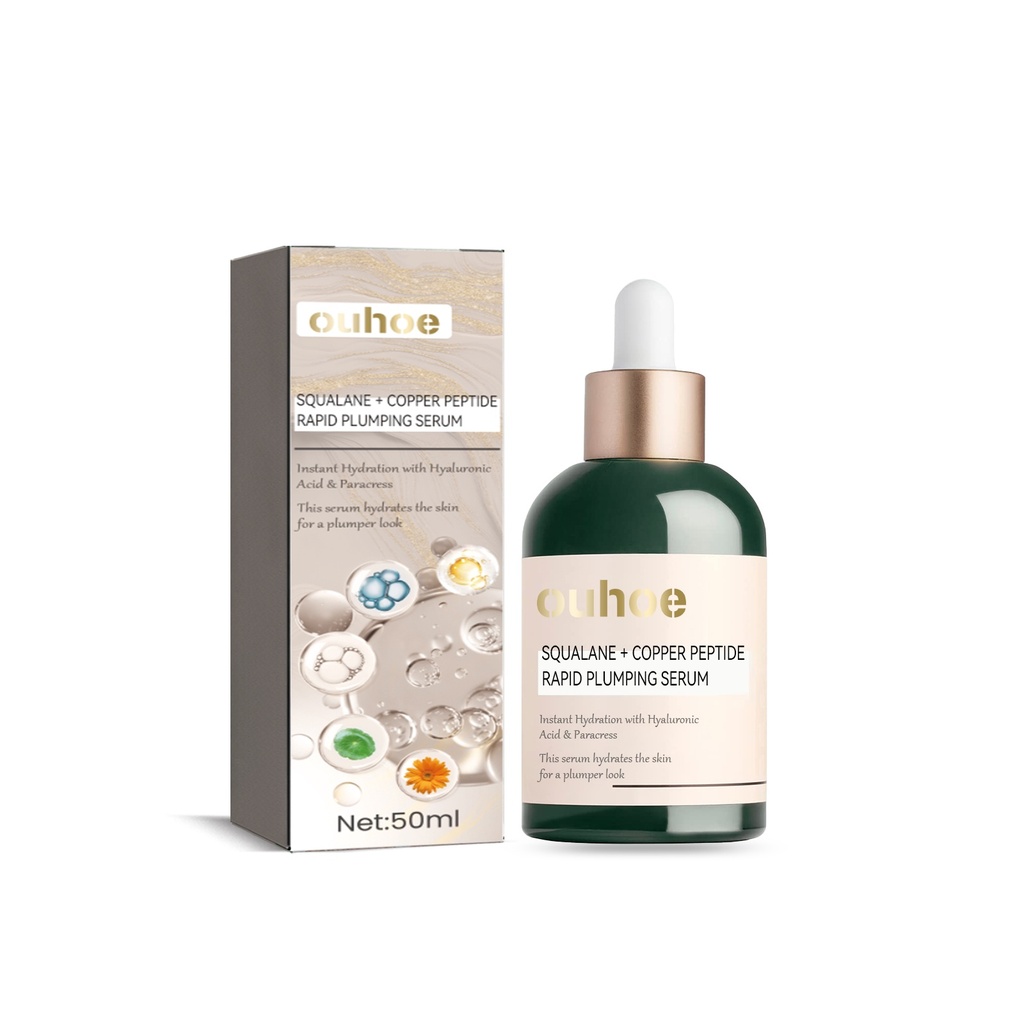 Serum Enriching Peptide Đồng OUHOE Squalane, Tăng cường và Căng chỉnh Da Mặt, Cung cấp độ ẩm và Làm sáng da