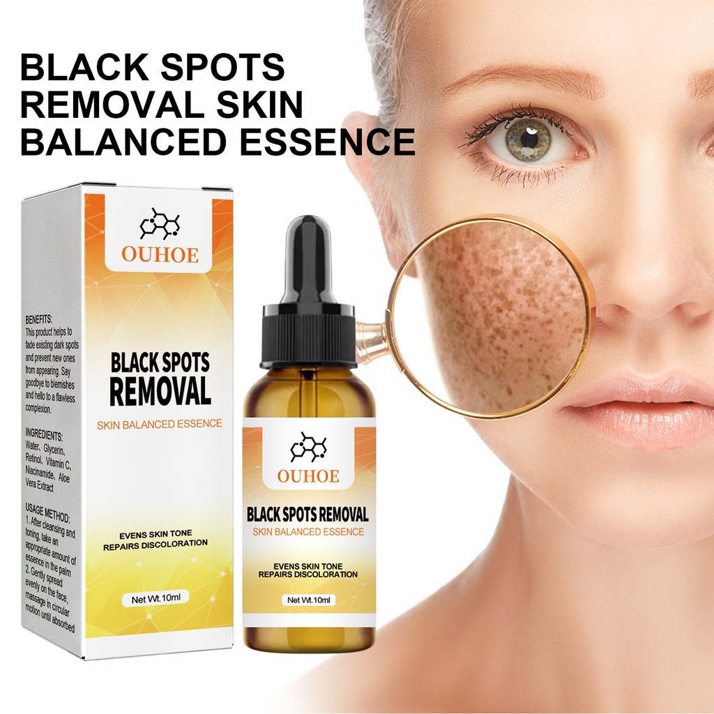 Essence sửa chữa melanin da OUHOE, làm sáng và sửa chữa da, loại bỏ làm tối và đốm tối, cấp nước