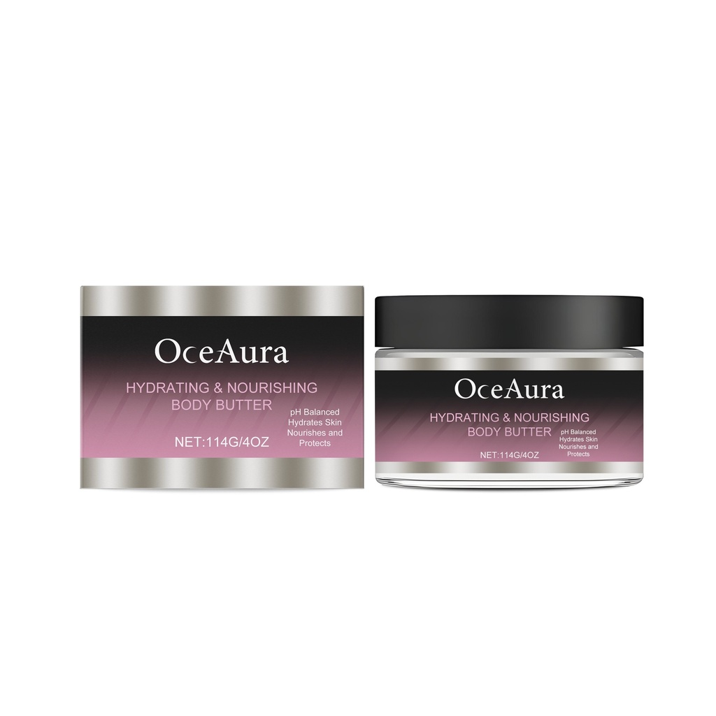 OceAura Kem Dưỡng Ẩm và Cấp Nước cho cơ thể nuôi dưỡng nhẹ nhàng làn da khô, khóa ẩm và mang lại vẻ ngoài sáng bóng và rạng rỡ cho làn da.