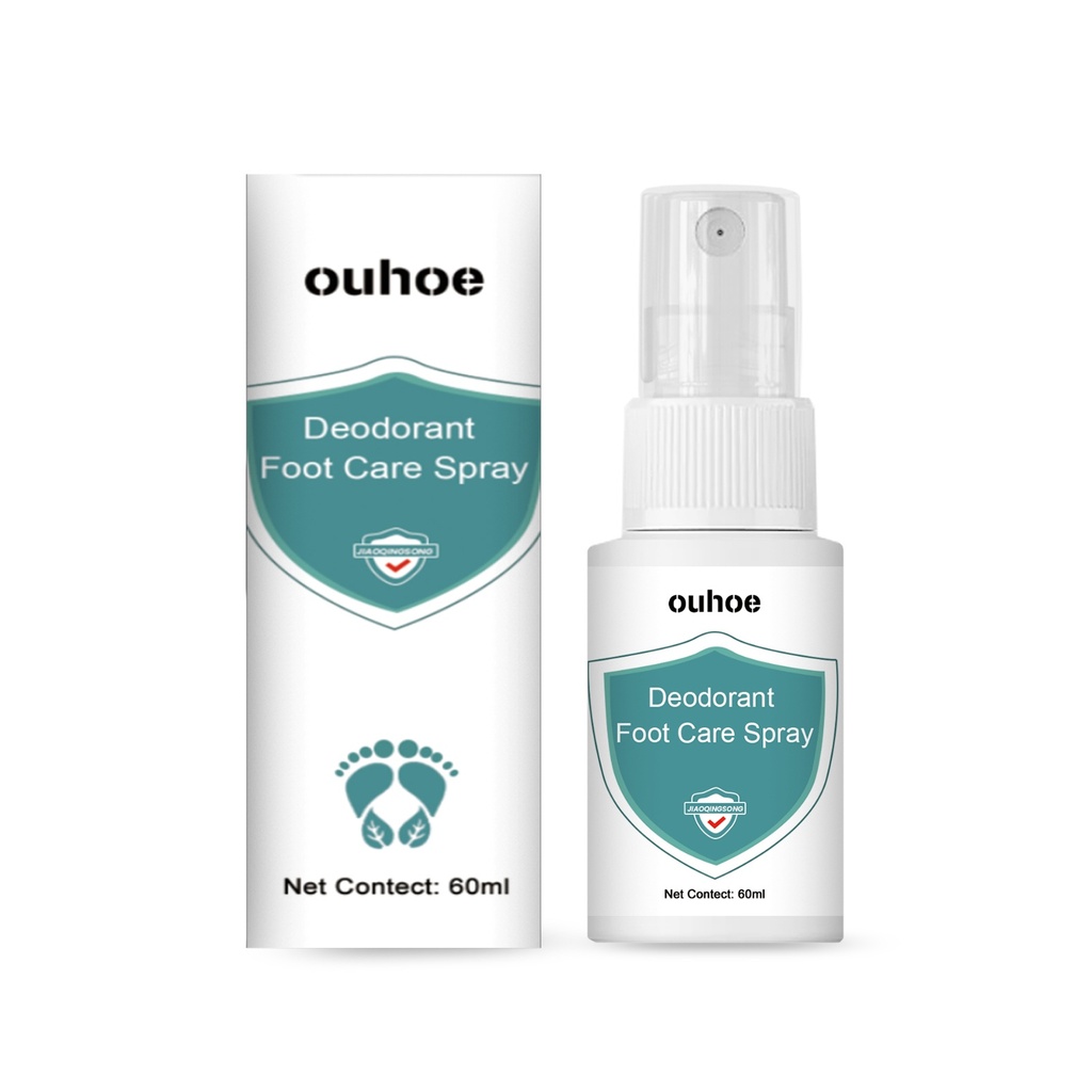 OUHOE Foot Deodorant Spray, Chống khô, bong tróc, ngứa, điều trị dưỡng ẩm không mùi.
