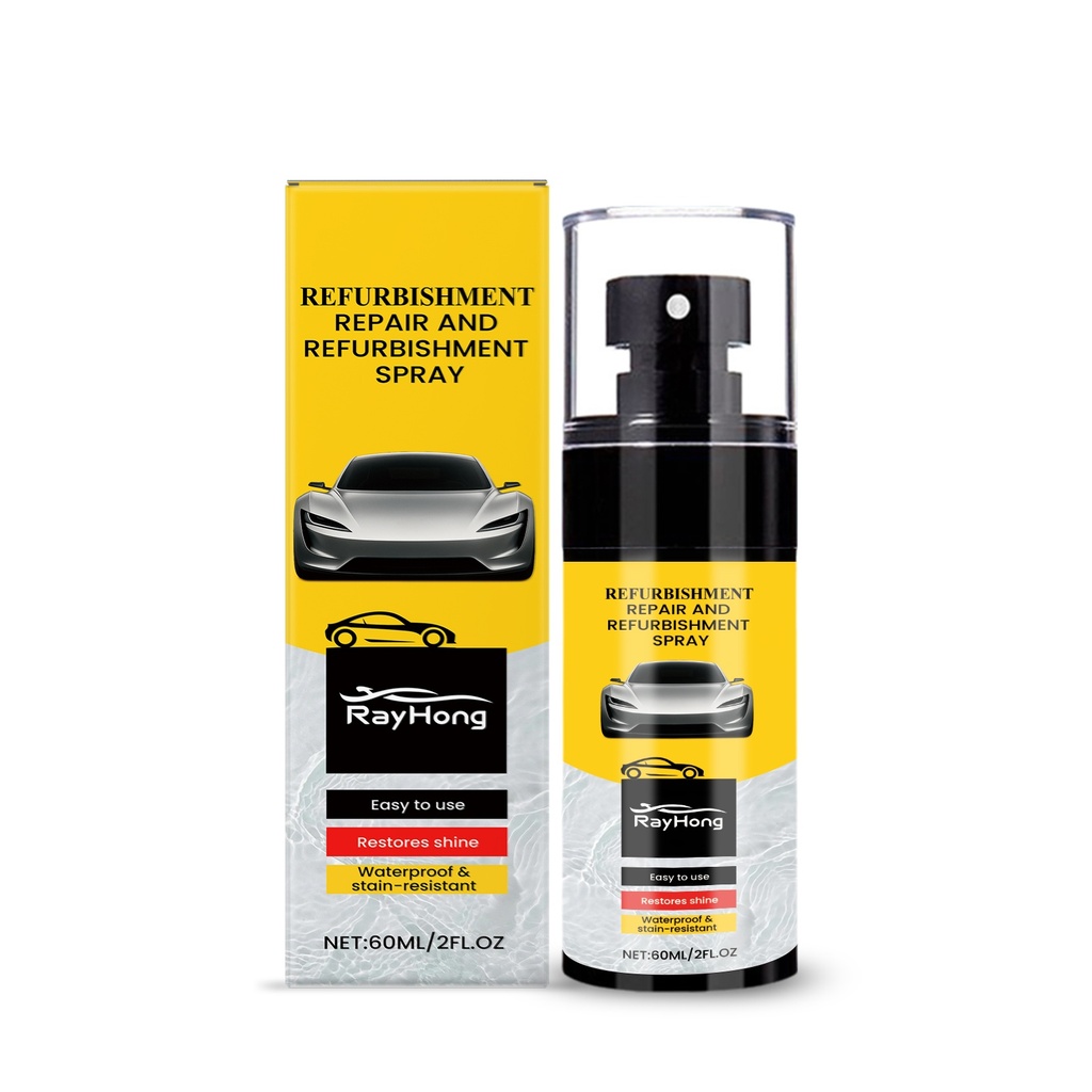 Rayhong Automotive Plastic Refurbishment Spray, Phục hồi lớp phủ nhựa nội thất ô tô, Đánh bóng, Bảo trì và Bình xịt phủ