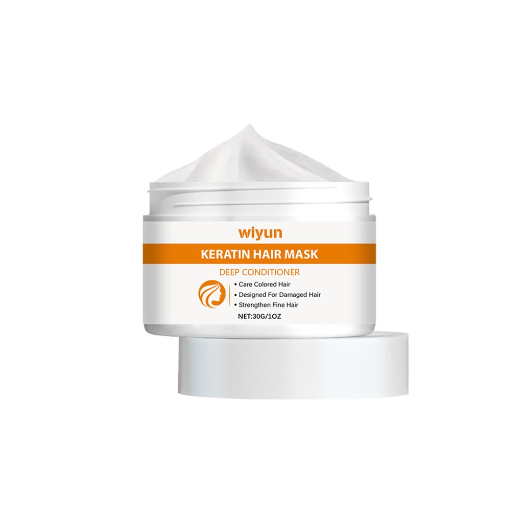 Mặt nạ tóc keratin Wiyun, keratin nuôi dưỡng và sửa chữa tóc nhẹ nhàng, mặt nạ tóc chắc khỏe và bóng mượt.