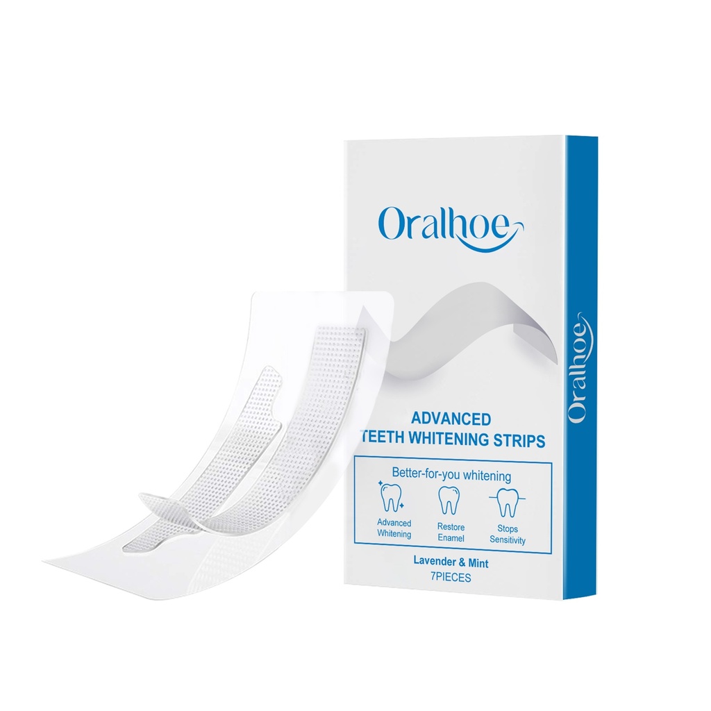 Oralhoe Dental Care Strips Làm sạch sâu răng, Làm sáng răng, Chăm sóc hơi thở tươi mới