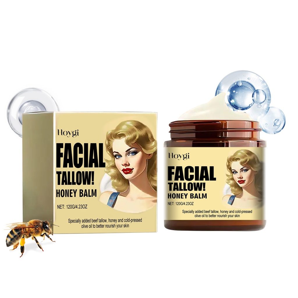 Kem Dưỡng Ẩm Mật Ong Tallow Hoygi Cung Cấp Độ Ẩm Sâu và Dưỡng Ẩm Da Nhạy Cảm, Cải Thiện Đỏ Khô, Xoa Dịu và Bảo Vệ Da