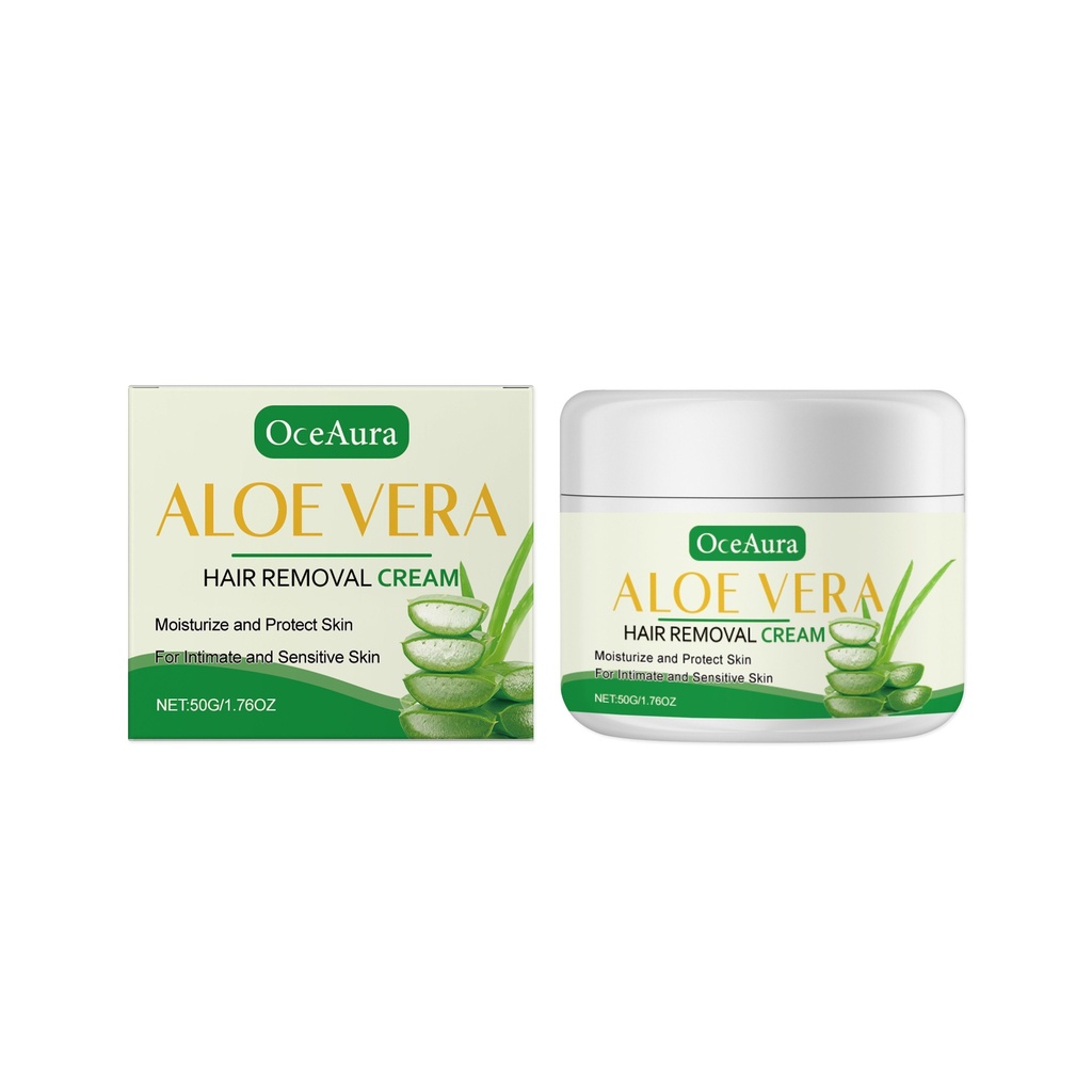 OceAura Kem Tẩy Lông Dưỡng Ẩm Aloe Vera Dưỡng Ẩm Mịn Màu Không Gây Kích Ứng