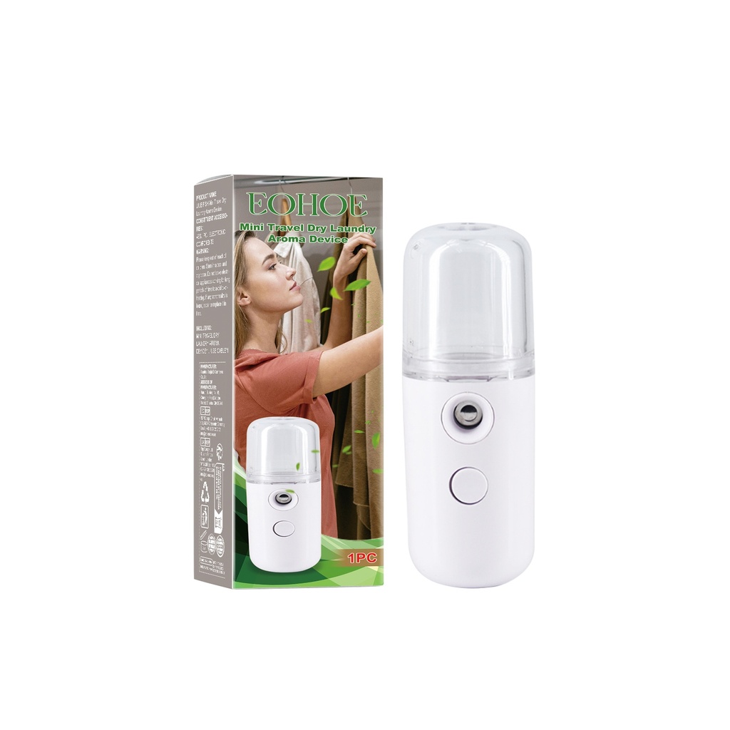 Máy làm sạch khô di động EOHOE Mini Travel Aromatherapy, loại bỏ mùi hôi quần áo, làm sạch không khí