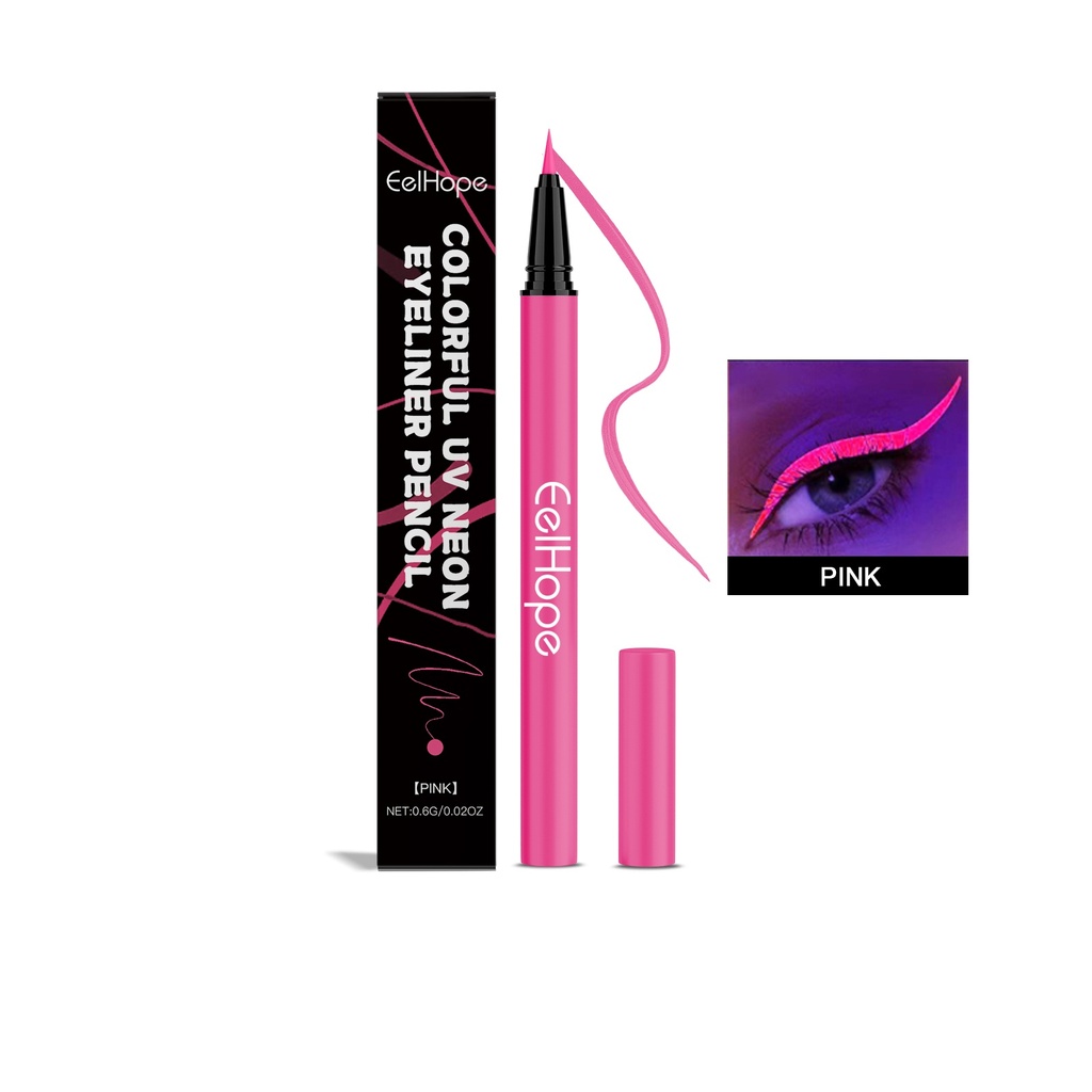 Eelhope Party Neon Liquid Eyeliner (Hồng) mượt mà, chảy, lâu trôi và dễ dàng áp dụng, làm cho nó hoàn hảo cho trang điểm mắt tiệc tùng.