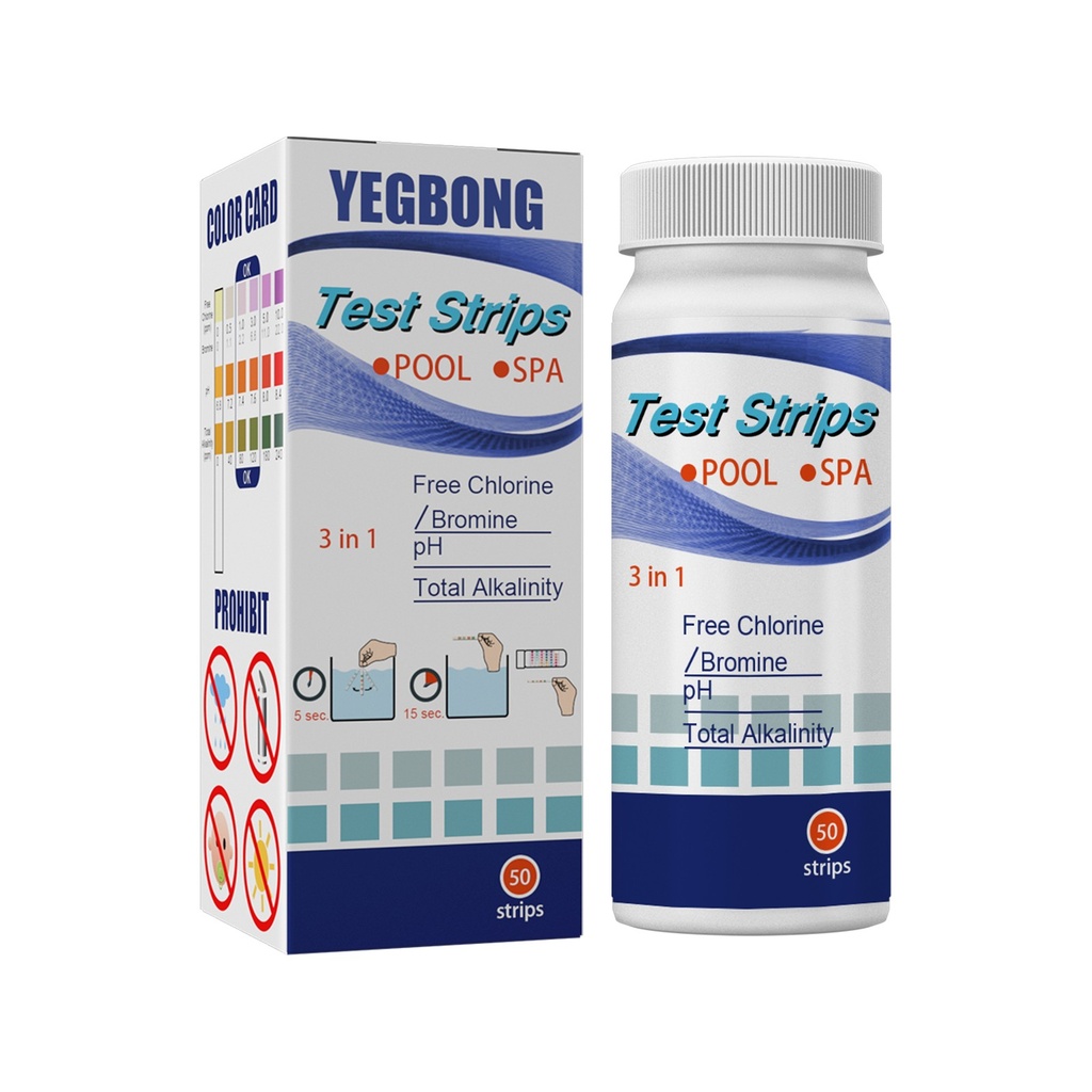 Que test Yegbong, số dư acid clohidric tốc độ hồ bơi tổng kiềm tổng độ cứng giấy kiểm tra chất lượng nước