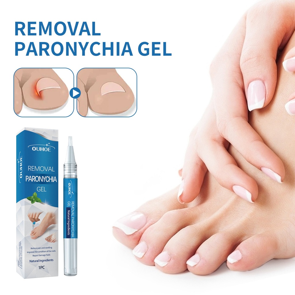 OUHOE Gel Sửa Chữa Móng Màu Xám, Sửa Chữa Móng Ngón Tay, Thicken Nail Care Bút Sơn Móng Màu Xám