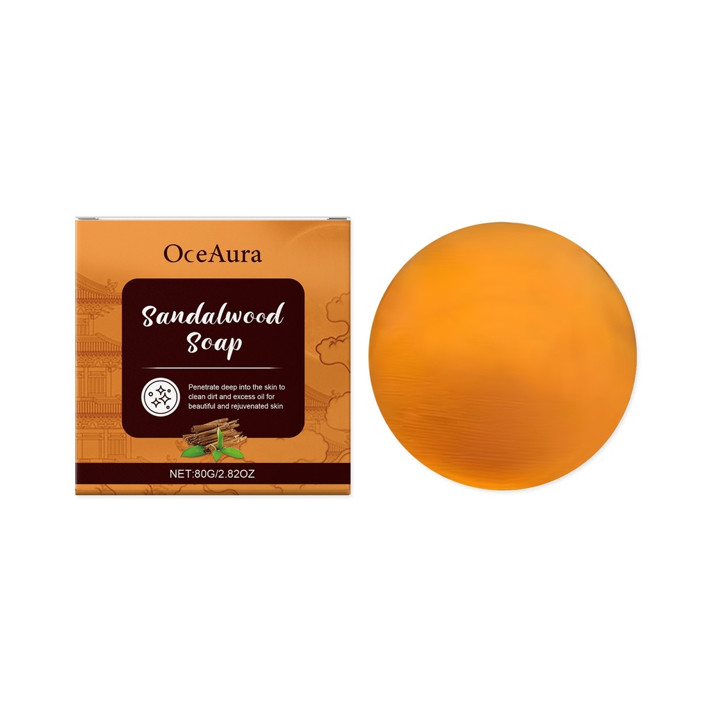 Xà Phòng Tắm Kiểm Soát Dầu Gỗ Đàn Hương OceAura Làm Sạch Dịu Nhẹ Và Nuôi Dưỡng Làn Da Với Bọt Mịn Thơm.