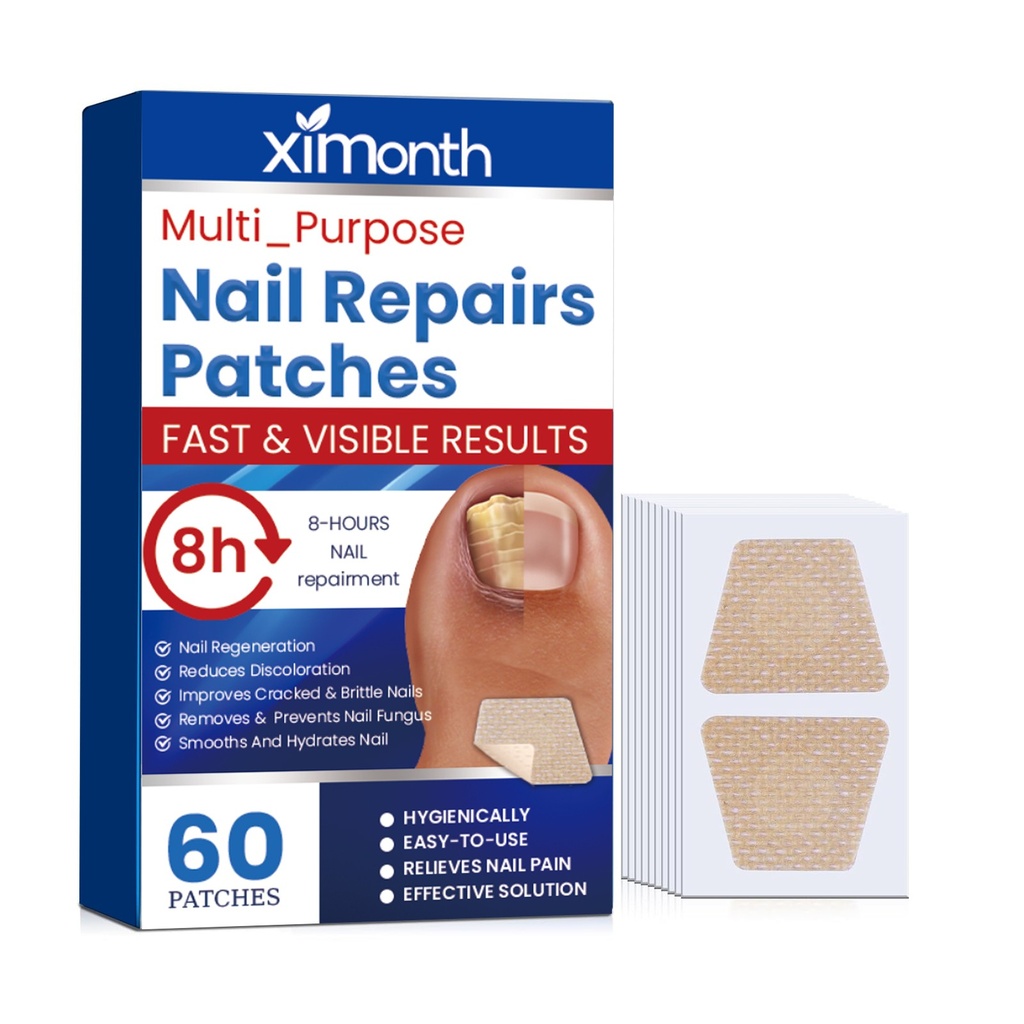 Ximonth Nail Repair Patch, Hands And Feet Soft Nail Inlaid Nail Thickening Bright Nail Furrow Gray Nail Care Patch