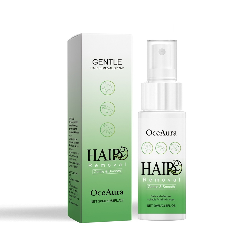 OceAura Xịt Tẩy Lông Dịu Nhẹ Giữ Ẩm Da, Tẩy Lông Dài Lâu và Dễ Dàng