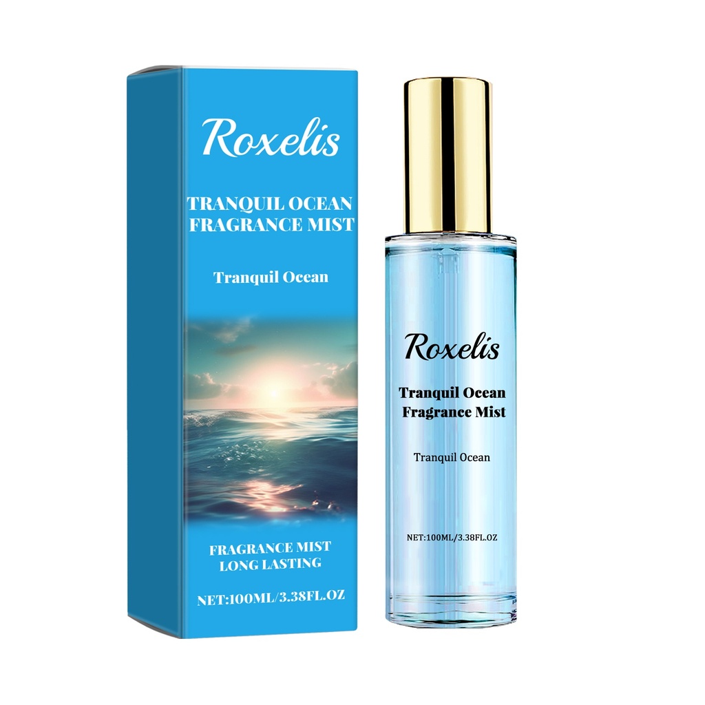 Roxelis Tranquil Ocean Fragrance Mist, Hương thơm bền lâu, Tươi mát và Tự nhiên cho Buổi hẹn hò cặp đôi với Hương thơm tạo không khí gặp gỡ