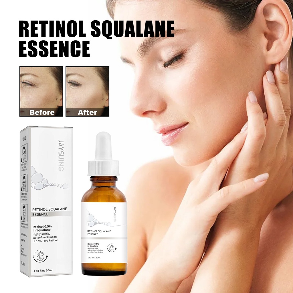 Tinh chất Retinol 0.5% Squalane Jaysuing, cấp ẩm xóa nếp nhăn và làm sáng da