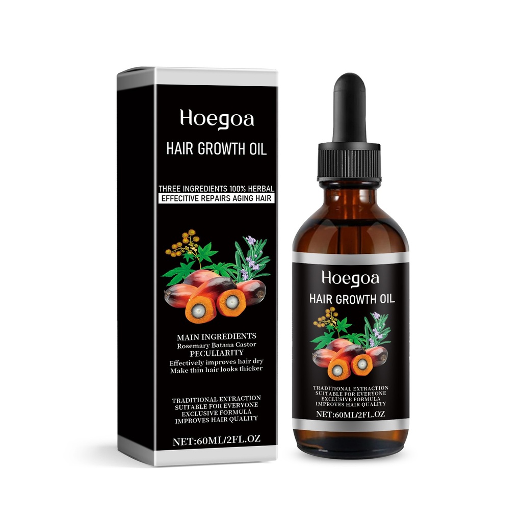 Tinh chất chăm sóc tóc bằng dầu cọ Hoegoa, điều trị massage da đầu, sửa chữa tóc khô, mềm mại và chắc chắn