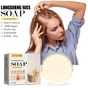 Jaysuing Rice Shampoo Soap, Rice Essence Promotes Dense Hair Nourishing And Repairing Shampoo Soap