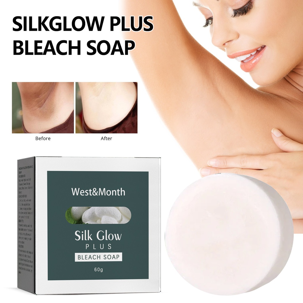Xà phòng tẩy trắng Silk Glow Plus của West&Month, xà phòng tắm làm sáng và giữ ẩm