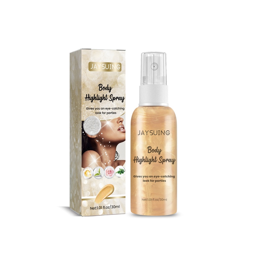 Xịt tạo nhũ cho cơ thể Jaysuing, xịt nhũ đa sắc làm nổi bật xương đòn cho bữa tiệc tại hộp đêm.