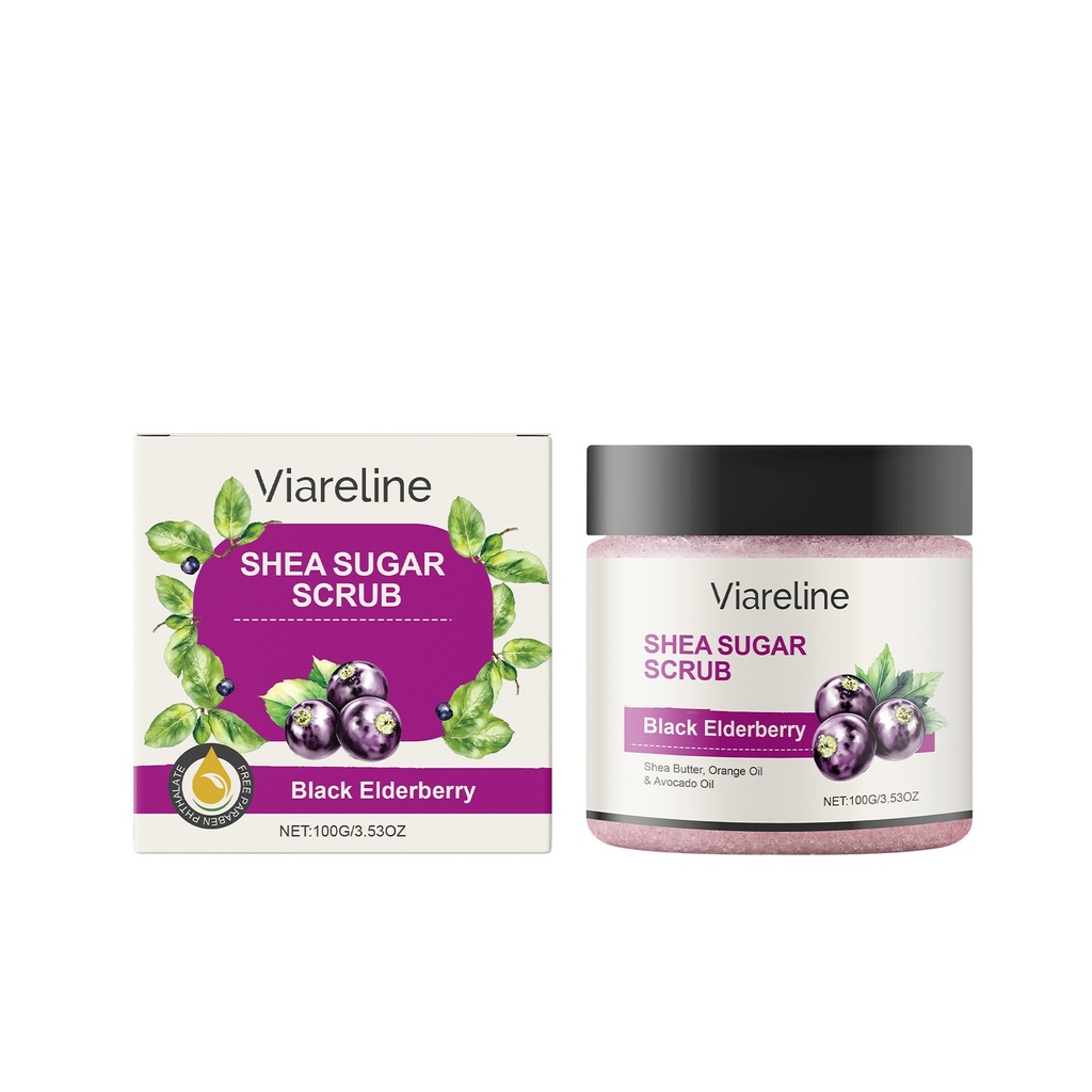 Tẩy Tế Bào Chết Toàn Thân Elderberry Đen Viareline, Giúp Tẩy Tế Bào Chết Và Làm Sạch Cơ Thể