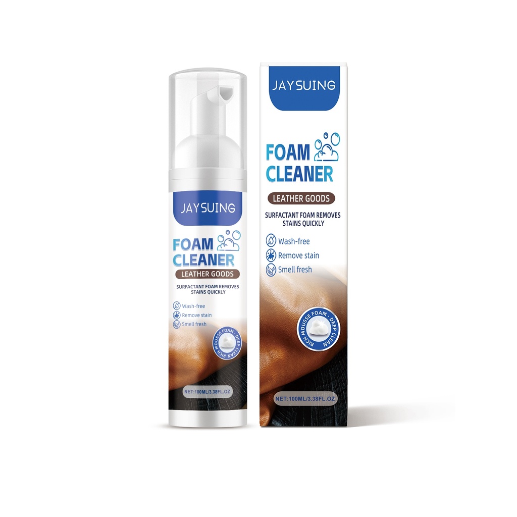Bọt làm sạch sản phẩm da Jaysuing, chất tẩy rửa da đa chức năng, chất bảo trì ghế sofa và giày da