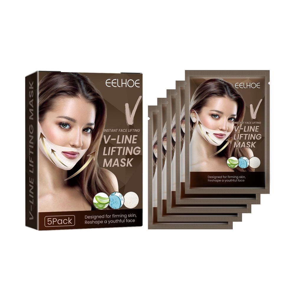 EELHOE Mặt Nạ Tonna V-Line (5 gói) Làm Rắn và Lifting Tạo Hình Mặt Nhỏ V-Mặt Mặt Nạ Kẹp TAI