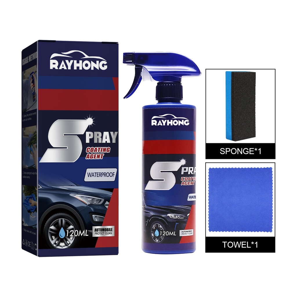 Rayhong Car Coating Agent Spray, Car Paint Maintenance Paint Decontamination Brightening Nano Coating Spray Coating Agent
