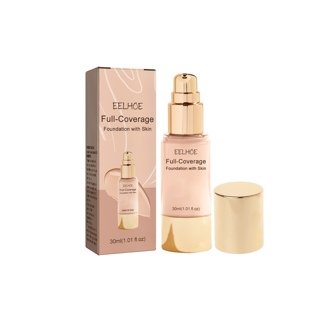 EELHOE Liquid Foundation che khuyết điểm làm sáng da, che phủ da với lớp nền trong suốt và tinh tế lâu dài.