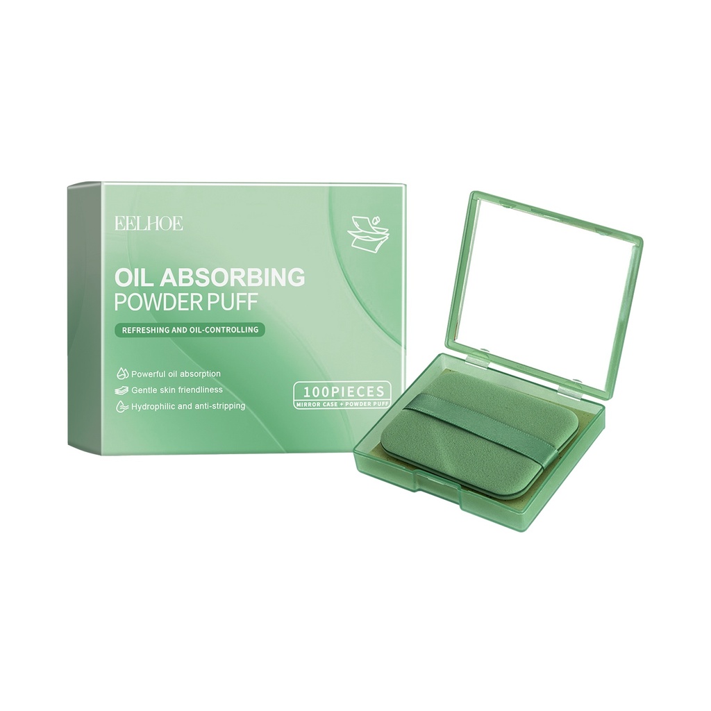 Giấy Thấm Dầu Tiện Lợi EELHOE, Có Gương Phấn Puff Giấy Thấm Dầu Cho Mặt Làm Mát Kiểm Soát Dầu, Loại Bỏ Dầu Và Trang Điểm