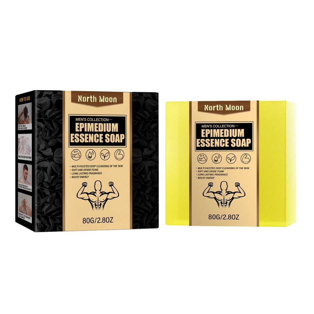 Xà phòng tinh chất Epimedium North Moon, bọt tắm làm sạch sâu cho cơ thể, hương thơm dịu mát.