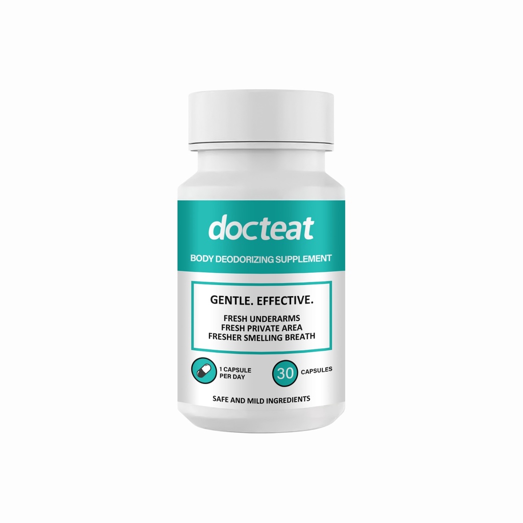 Viên nang chlorophyll Docteat, cung cấp năng lượng để làm sạch và chăm sóc cho làn da cơ thể như một bổ sung dinh dưỡng xanh.