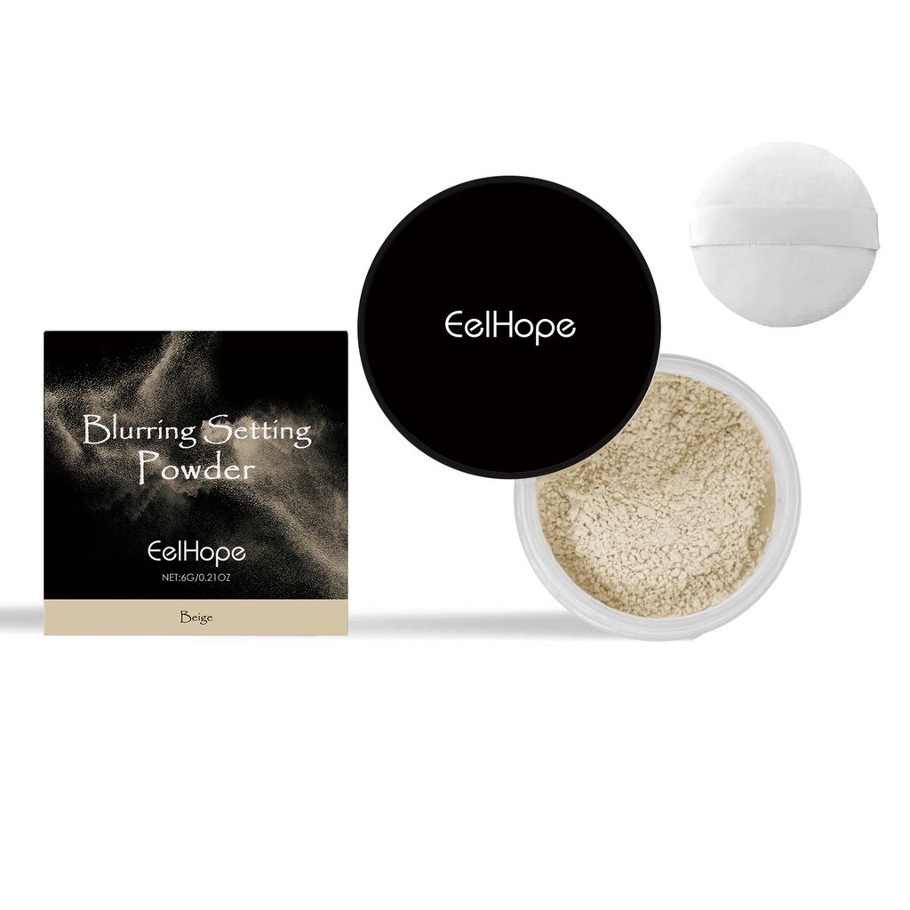 Eelhope The Setting Powder (Beige) có vẻ ngoài tự nhiên, nhẹ nhàng, mịn màng, thoáng khí và giống như da rắn. Nó phù hợp cho cả sử dụng khô và ướt và có thể giữ màu lâu mà không bị phai.
