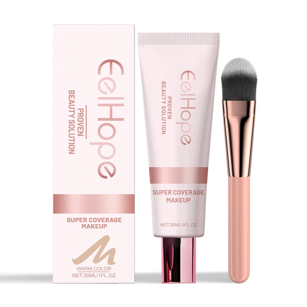 Kem nền lỏng Eelhope Concealer tự nhiên siêu nhẹ cấp ẩm và làm sáng da, kem nền kiềm dầu mạnh mẽ