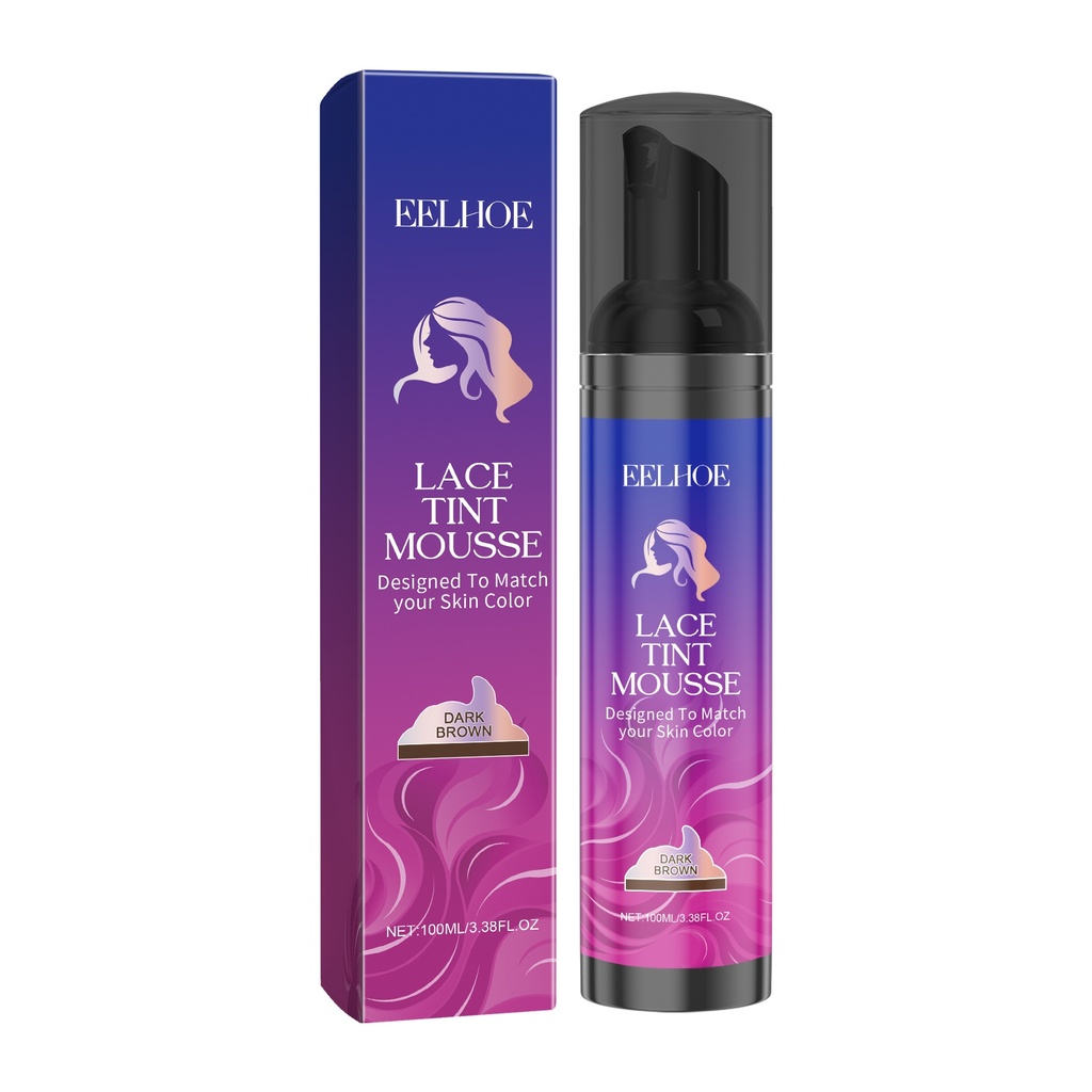 Chăm Sóc Tóc Giả EELHOE (Nâu Đậm), Tóc Giả Lưới, Keo Không Thấy, Tạo Kiểu Tóc Giả, Chăm Sóc Tóc