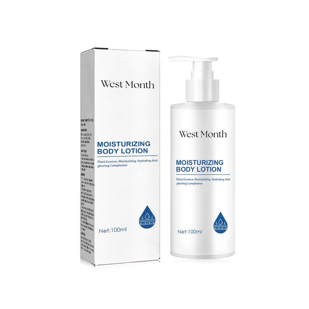 Lotion dưỡng ẩm và làm sáng da West&Month, phục hồi da gà, ngăn ngừa khô, da mềm mại và mịn màng, làm trắng và làm đẹp da