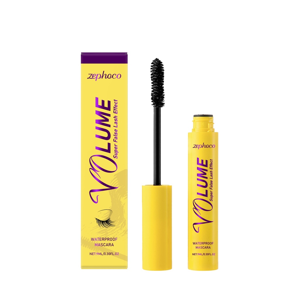 zephoco Mascara Đen, Tự Nhiên, Công Nghệ Uốn Cong Đẹp, Không Dễ Bị Đổ, Nhẹ và Không Dính Kết