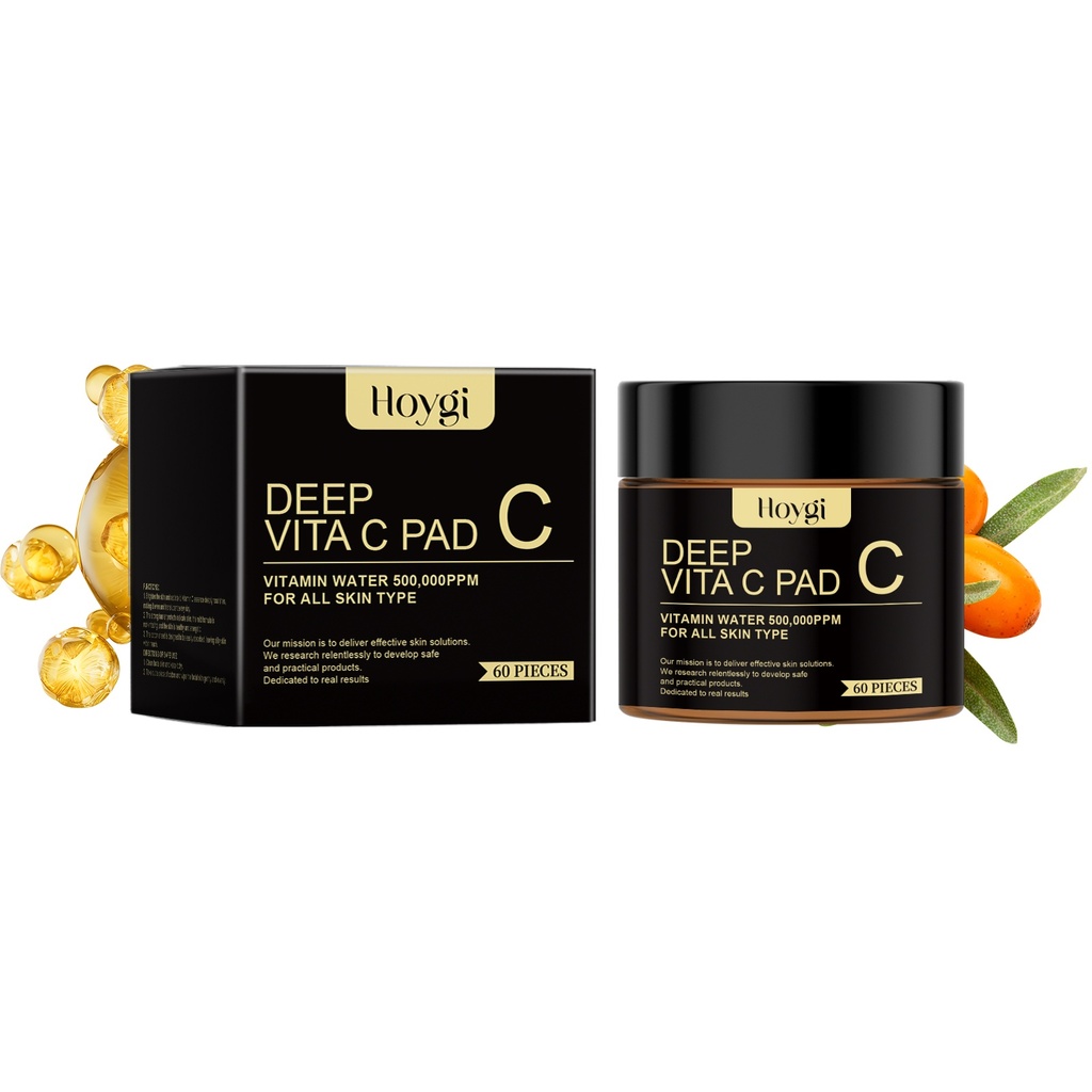 Bông tẩy trang làm sáng vitamin C Hoygi, Giúp cấp ẩm nhẹ nhàng và làm sạch, Giúp da sáng hơn.