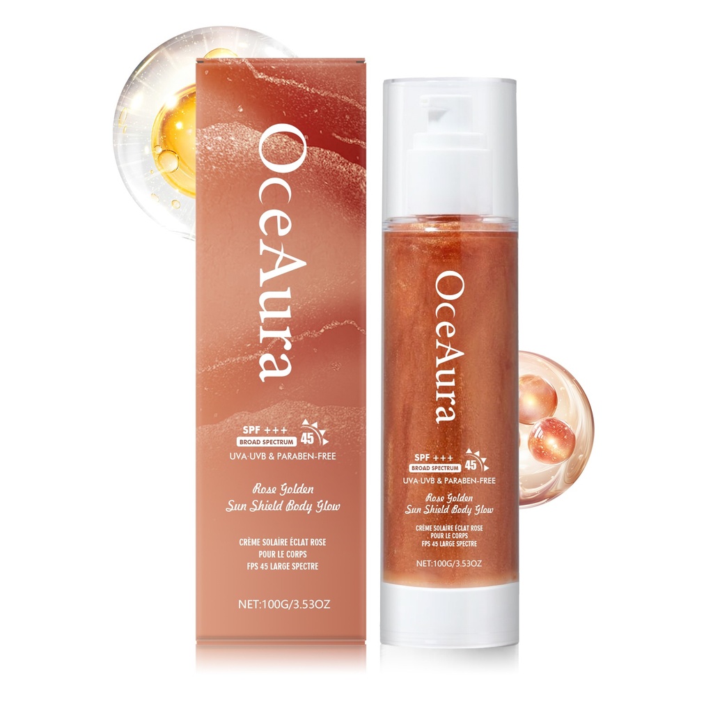 Gel Bảo Vệ Gloss OceAura Bảo Vệ Nhẹ Mùa Hè Ngoài Trời Dưỡng Ẩm Nhẹ Rafresh Không Nhờn