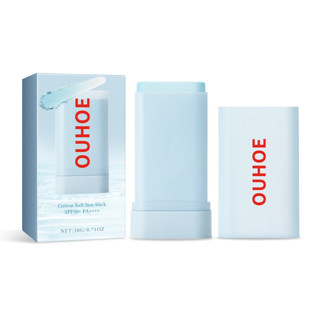 OUHOE Gậy Bảo Vệ Cotton Mềm, Chống Nắng UV Tươi Mát, Không Dính, Cảm Giác Da Thoải Mái