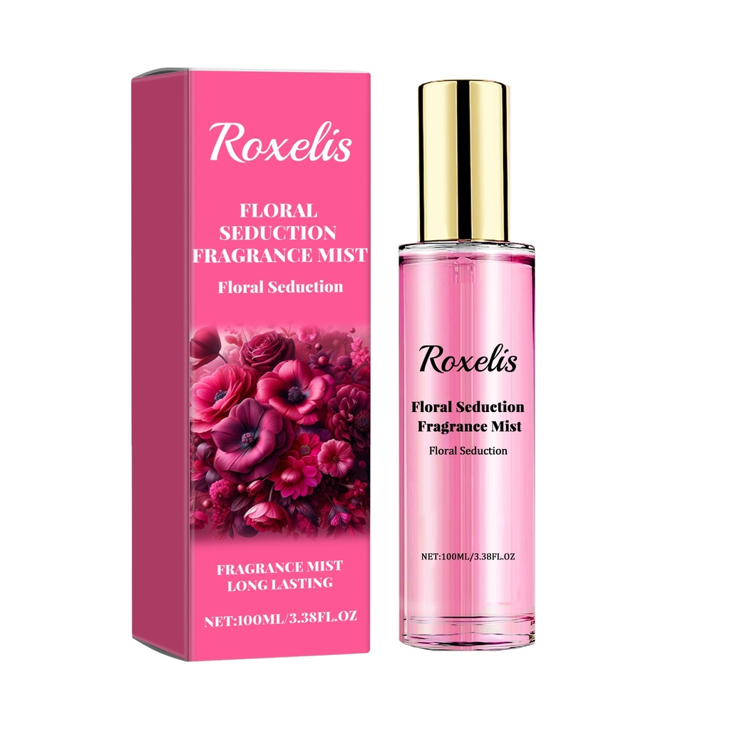Xịt hương Roxelis Floral Seduction, lưu hương lâu dài và tự nhiên cho các cặp đôi, tạo không khí hẹn hò với hương thơm.