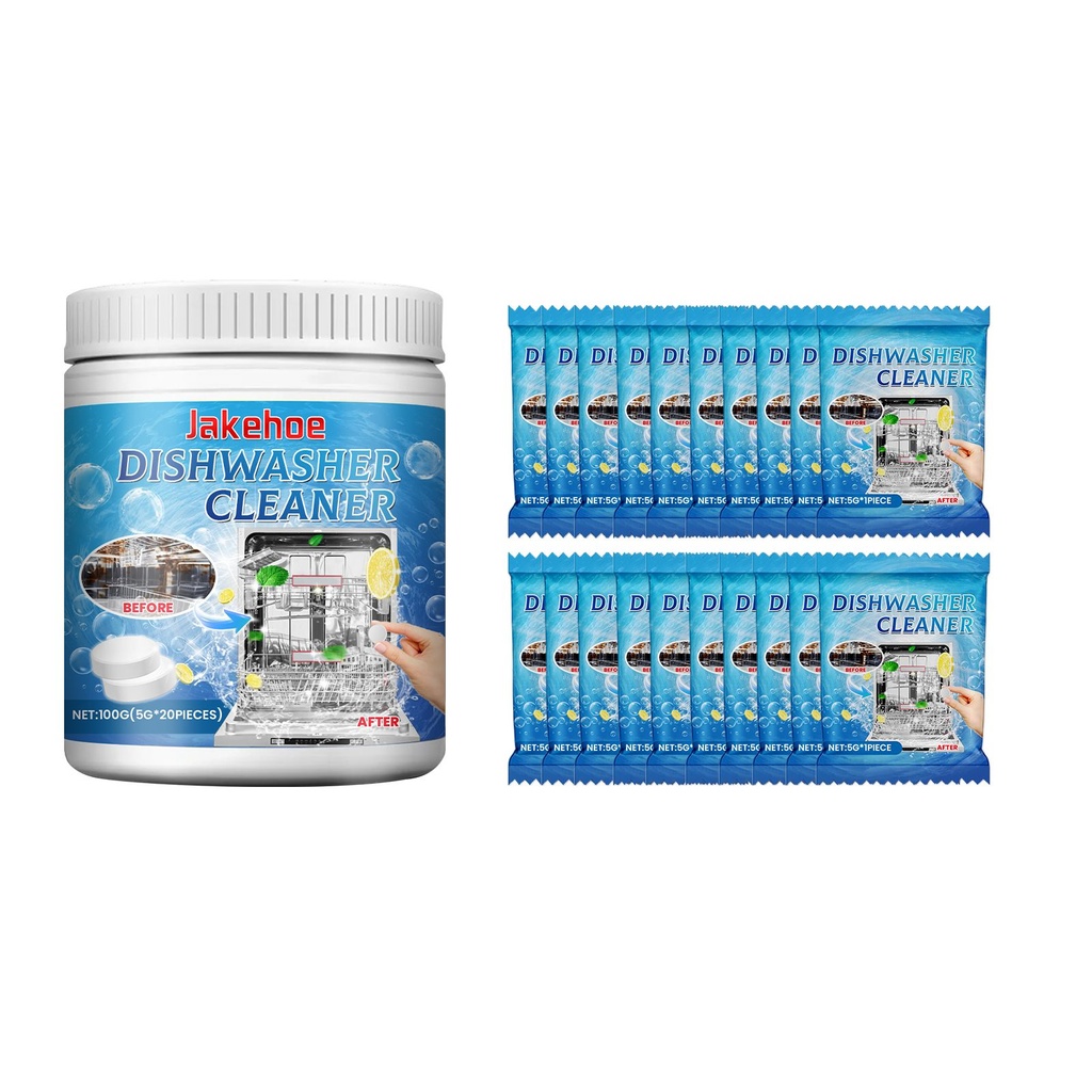 Bột Làm Sạch Máy Rửa Chén Jakehoe, Chất Tẩy Rửa Chuyên Dụng Để Xóa Bỏ Dầu Mỡ Và Bẩn