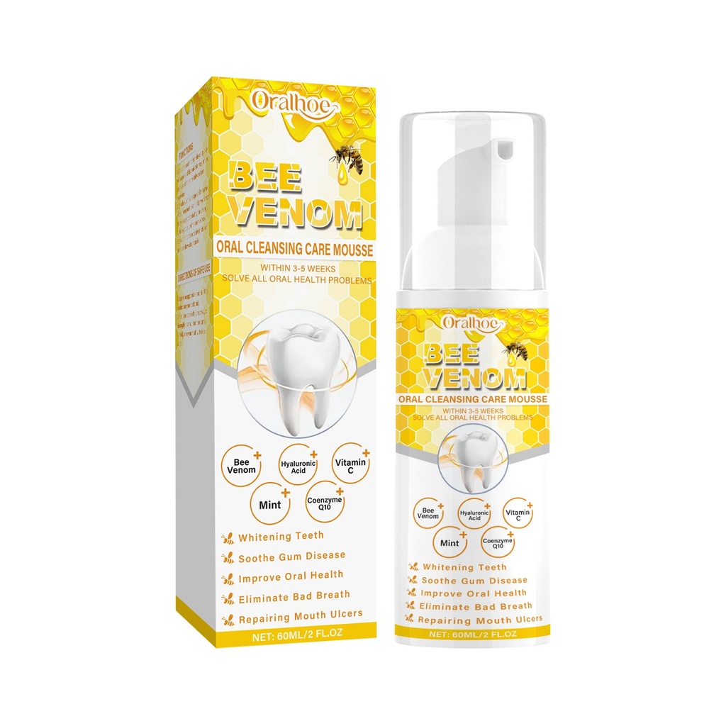 Mousse vệ sinh răng miệng Oralhoe, Mousse làm sạch cho vệ sinh răng miệng, kem đánh răng làm sạch vết bẩn răng