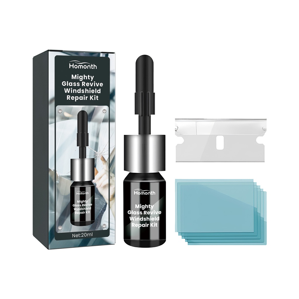 Bộ sửa chữa kính chắn gió Homonth, giải pháp keo đặc biệt cho sửa chữa các vết nứt trên kính chắn gió xe hơi