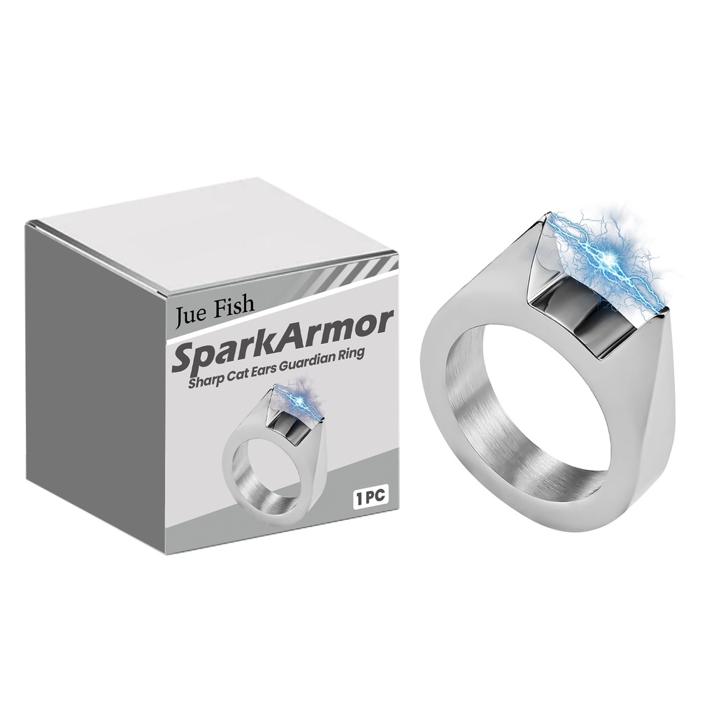 Jue-Fish SparkArmor Nhẫn Bảo Vệ Tai Mèo Sắc Nhọn, Nhẫn Nam và Nữ Thời Trang Đơn Giản Tất Cả