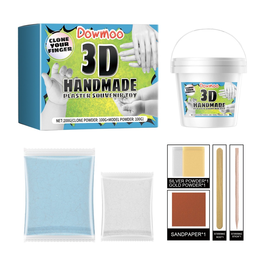 Mô hình kỷ niệm làm bằng tay 3D Dowmoo, Lễ hội tình nhân, Thủ công tự chế, Quà tặng thạch cao tay và chân